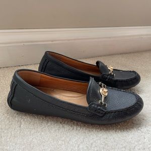 Coach Driving Moccasin, black leather, size 7.5